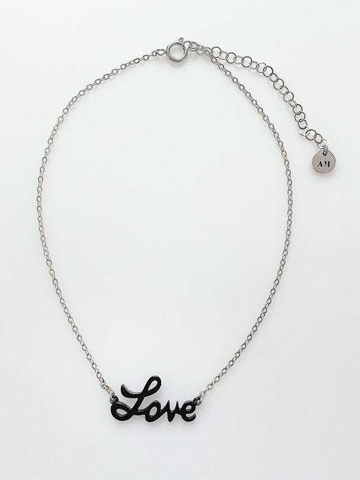 Love Letter Necklace (Black)
