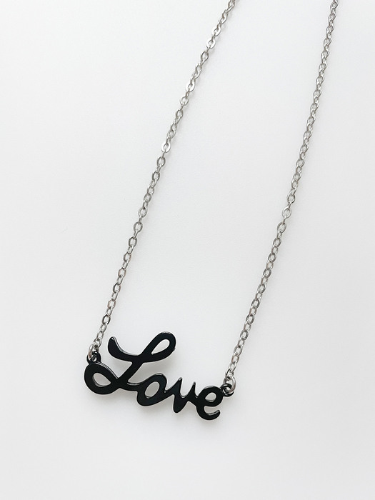 Love Letter Necklace (Black)