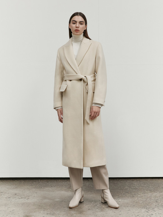 TOW CASHMERE PEAKED COLLAR DOUBLE COAT_2 COLOR