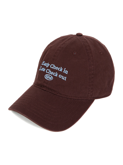 BG284CAP566_Check In Washing Cap_Brown