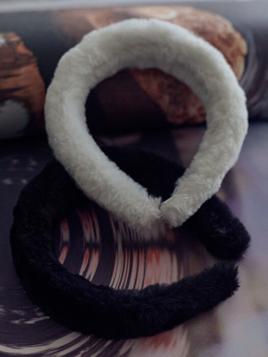 White Fur Headband