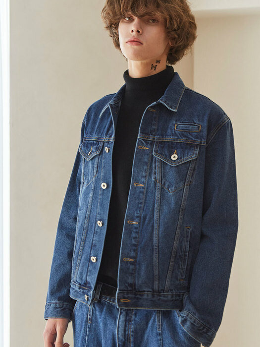 denim trucker jacket_deep blue