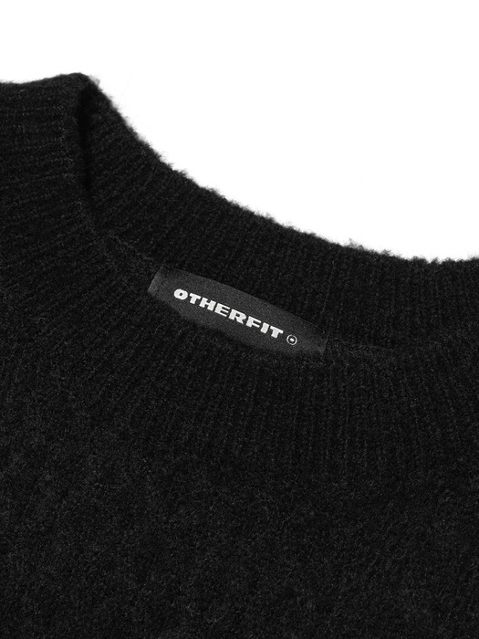 라운드 패턴 스웨터 (블랙)