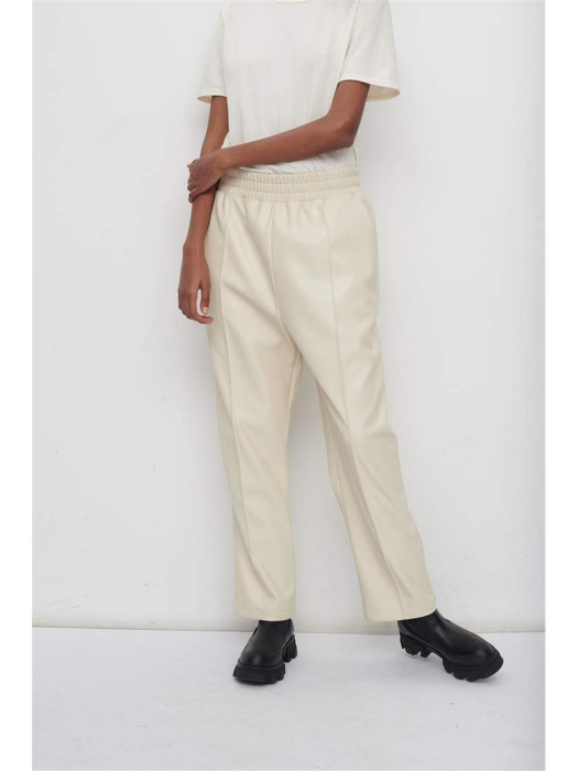 W_JASMINE VEGAN LEATHER TROUSER_CREAM