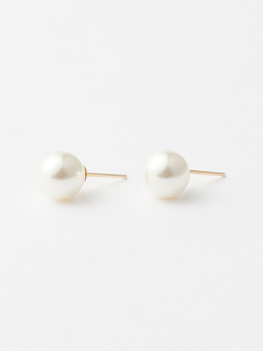 14k Gold Natural Pearl Earring(M)