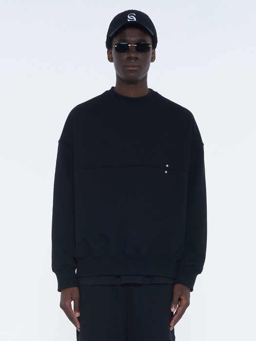 Over-Line Sweatshirt Black