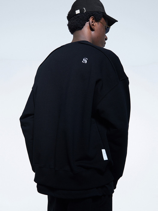 Over-Line Sweatshirt Black
