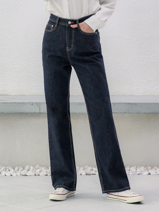 [이염 없는 생지] W57 WIDE DENIM PANTS_DEEP BLUE