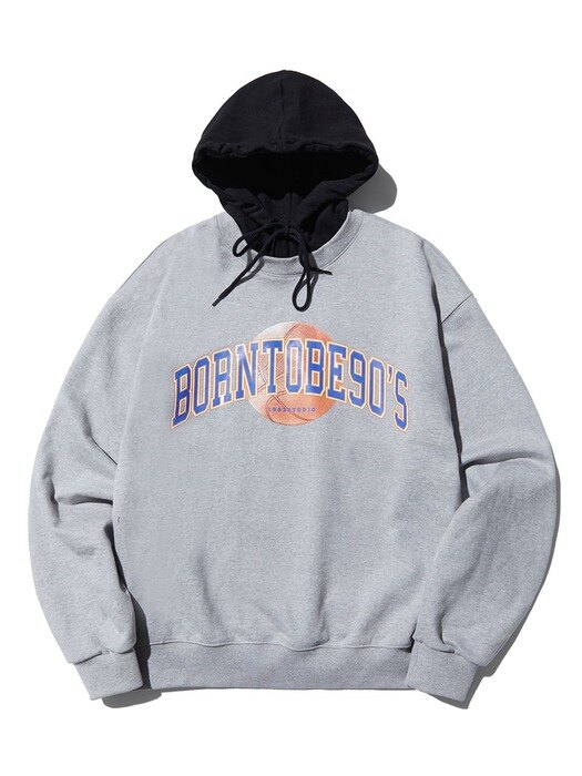 BRON TO BE ARCH LOGO HOODIE_GRAY