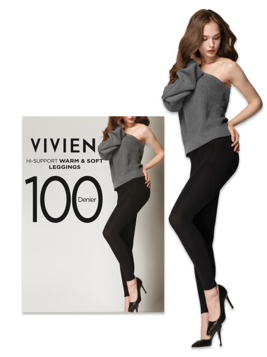 VIVIEN 비비안 100D 9부 기모레깅스 TS0407