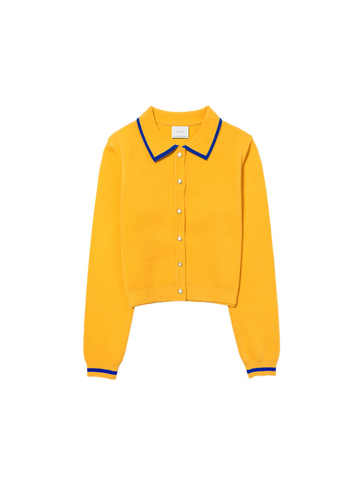 SI SKN 2028 extra fine wool knit cardigan_Freesia yellow