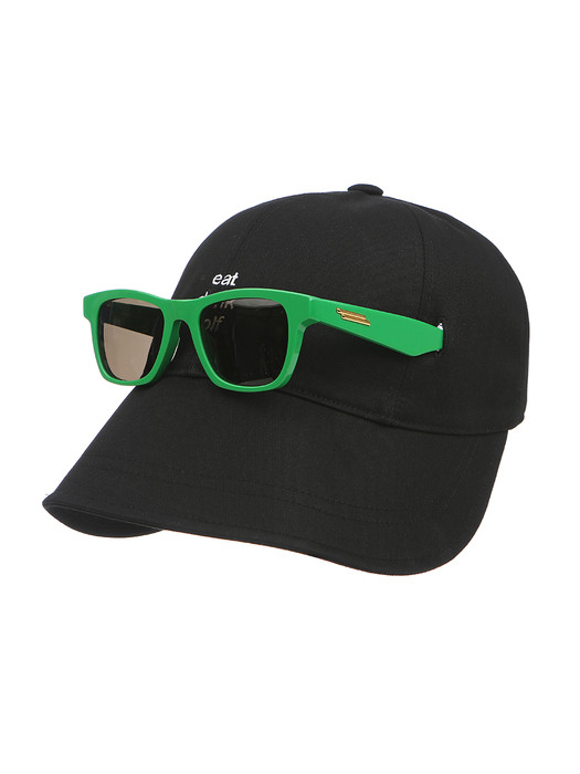 bucket hat with sunglasses slot_black