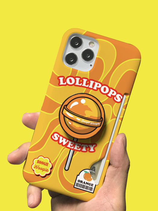 부기우기 슬림카드 케이스 - 롤리팝 오렌지(Lollipops Orange)