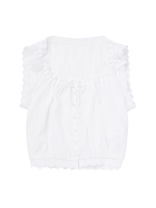 PURE SUMMER LACE BLOUSE WHITE