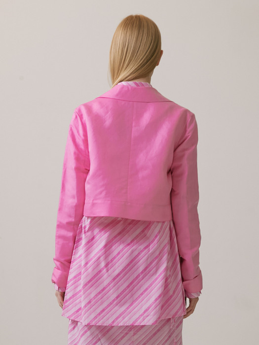 22SS_Summer Crop Jacket (Pink)