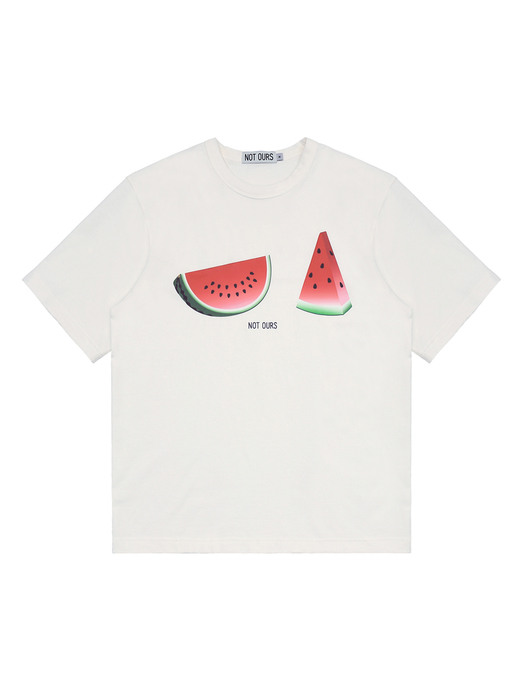 Watermelon organic cotton t-shirt / White