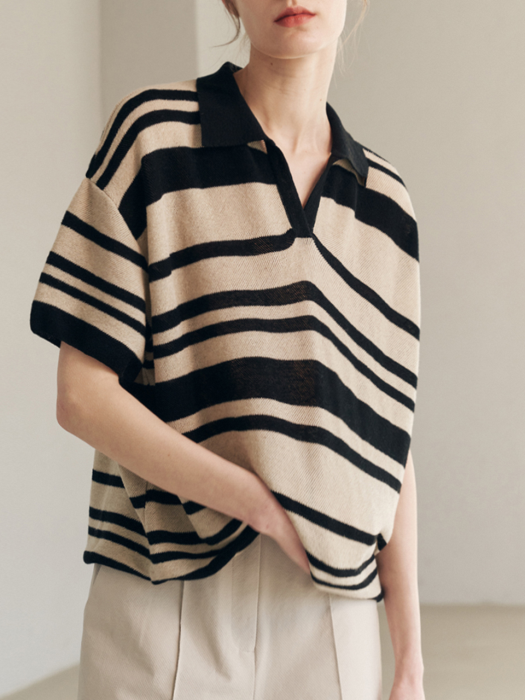 Zigzag Striped Knit (2colors)
