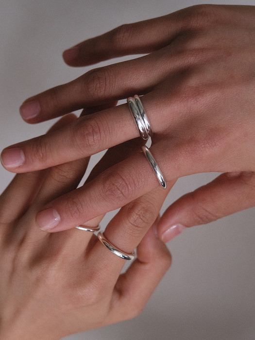 Double Loop Ring (silver925)(2color)