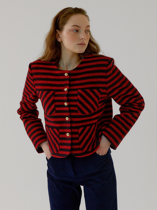 Emma wool jacket (Stripe)