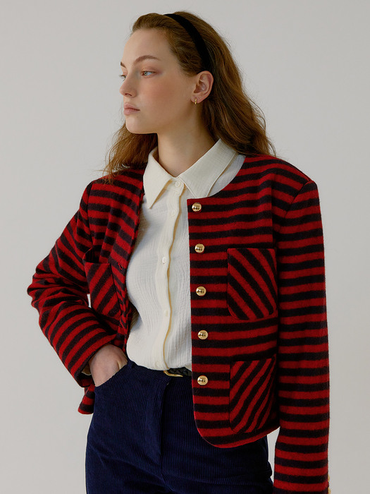 Emma wool jacket (Stripe)