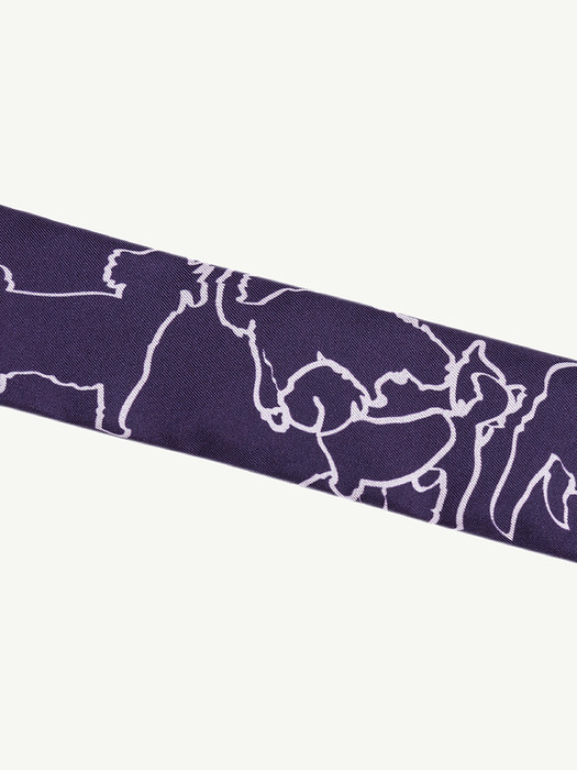 A DAY AT THE PARK (Curiosity) silk ribbon scarf