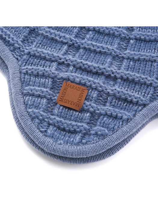 Knit Trapper Hat, Blue