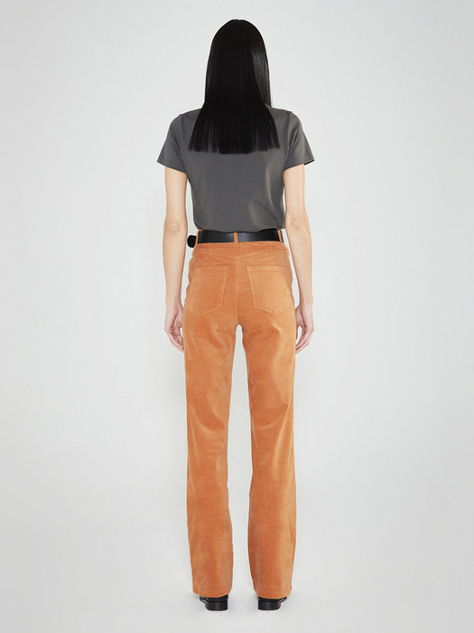  Cotton Velour Trousers (Brick Orange)