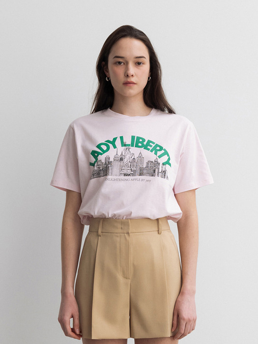 Lady Liberty T-shirt Pink (JWTS3E902P1)