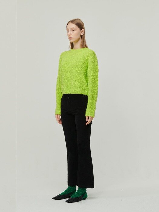 COLOR BOUCLE KNIT / GREEN
