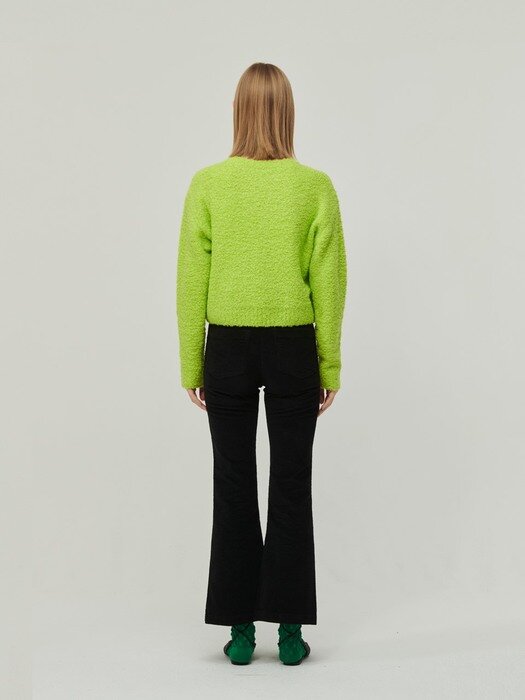 COLOR BOUCLE KNIT / GREEN