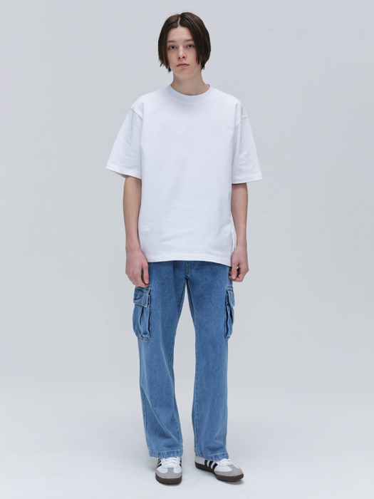 Oversized Half Sleeves T-shirt - White