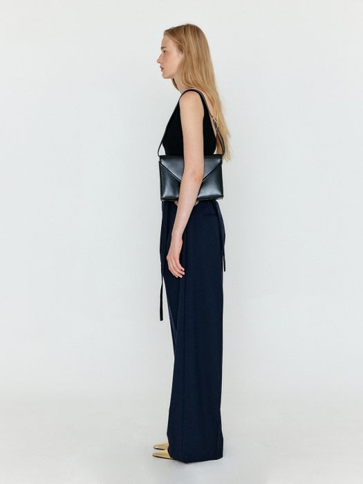 WETTE Double-Belted Wide Pants - Navy