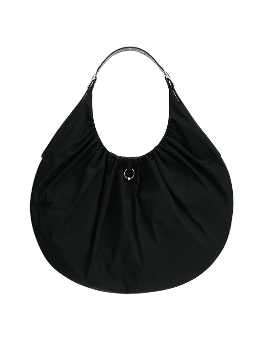 Belted Shirring Bag (Black)