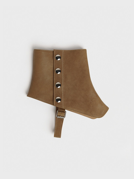 ALLOUE ankle spats_amber brown
