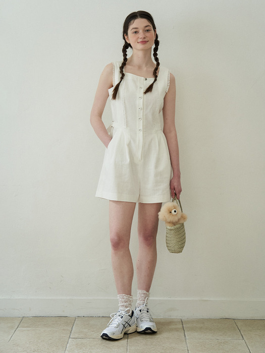 Judy Lace Jumpsuit (White)