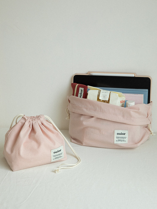 ouior chubby string pouch_pink salt