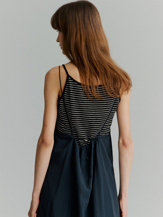 Strap Sleeveless Dress(Navy)