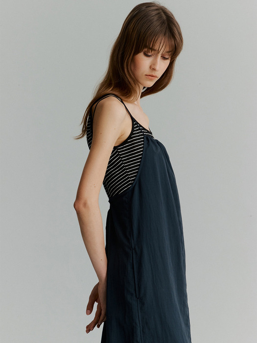 Strap Sleeveless Dress(Navy)