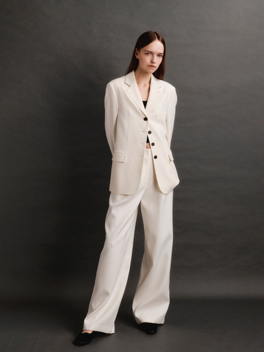 SEMI WIDE TROUSERS PT(IVORY)