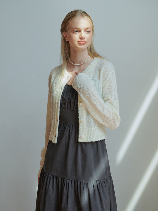 Vine knit cardigan 3color