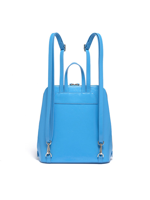 TURTLE LEATHER BACKPACK - SKY BLUE