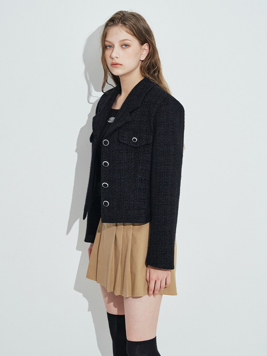 Lily Tweed Jacket [Black]