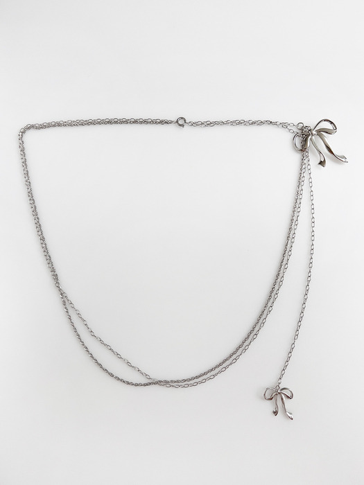 Bow Twoway chain Belt and Necklace / 2color