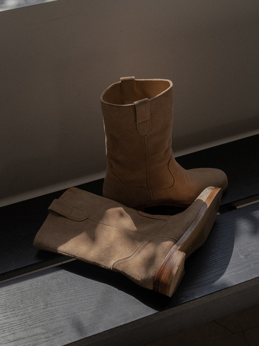 SUEDE LONG BOOTS(CAMEL)