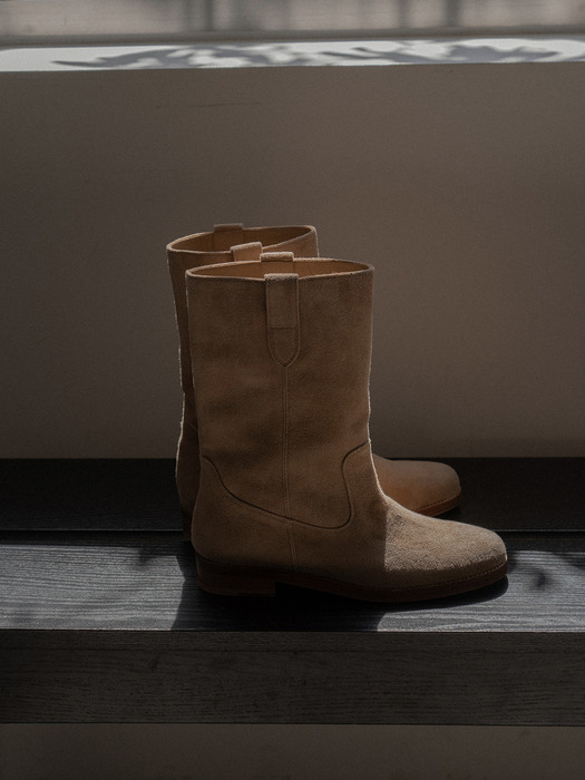 SUEDE LONG BOOTS(CAMEL)