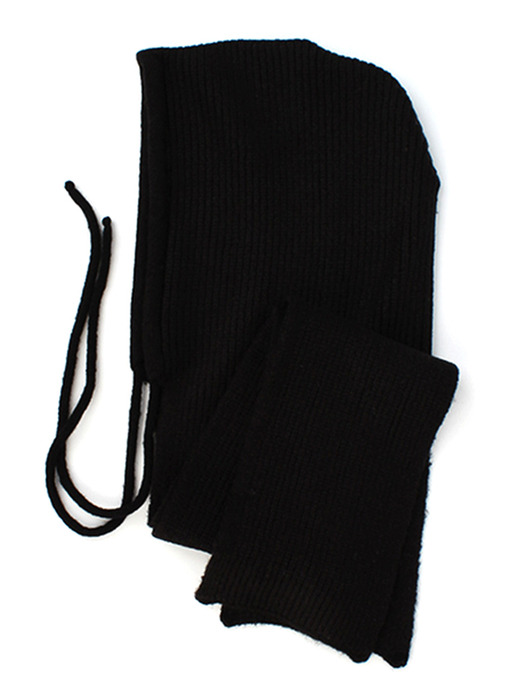 Wool Black Muffler Balaclava 바라클라바