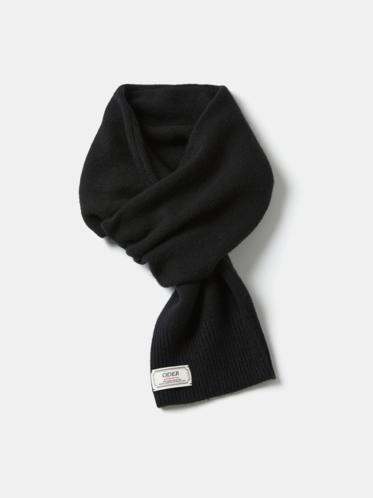 hole cashwool muffler-black