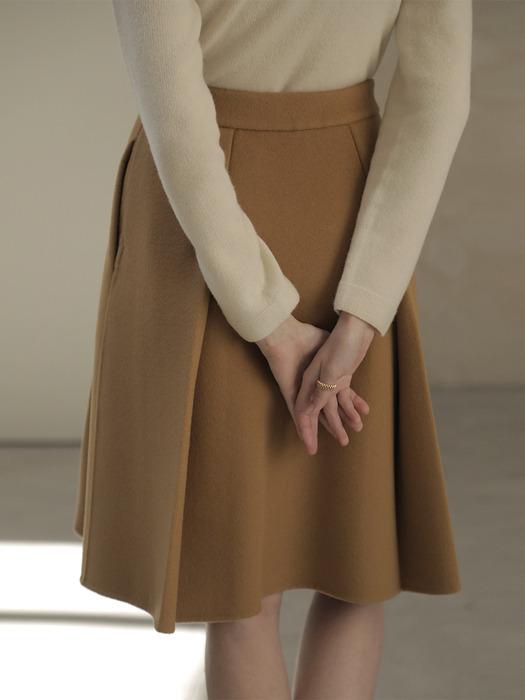 Jane Handmade Wool Skirt (Camel)