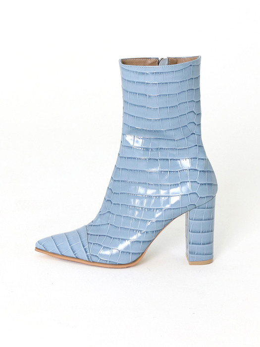 Barneys Croco Ankle Boots  blue