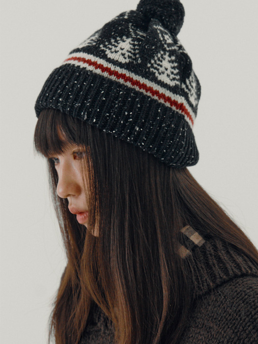 Mika Pom Beanie (Black)